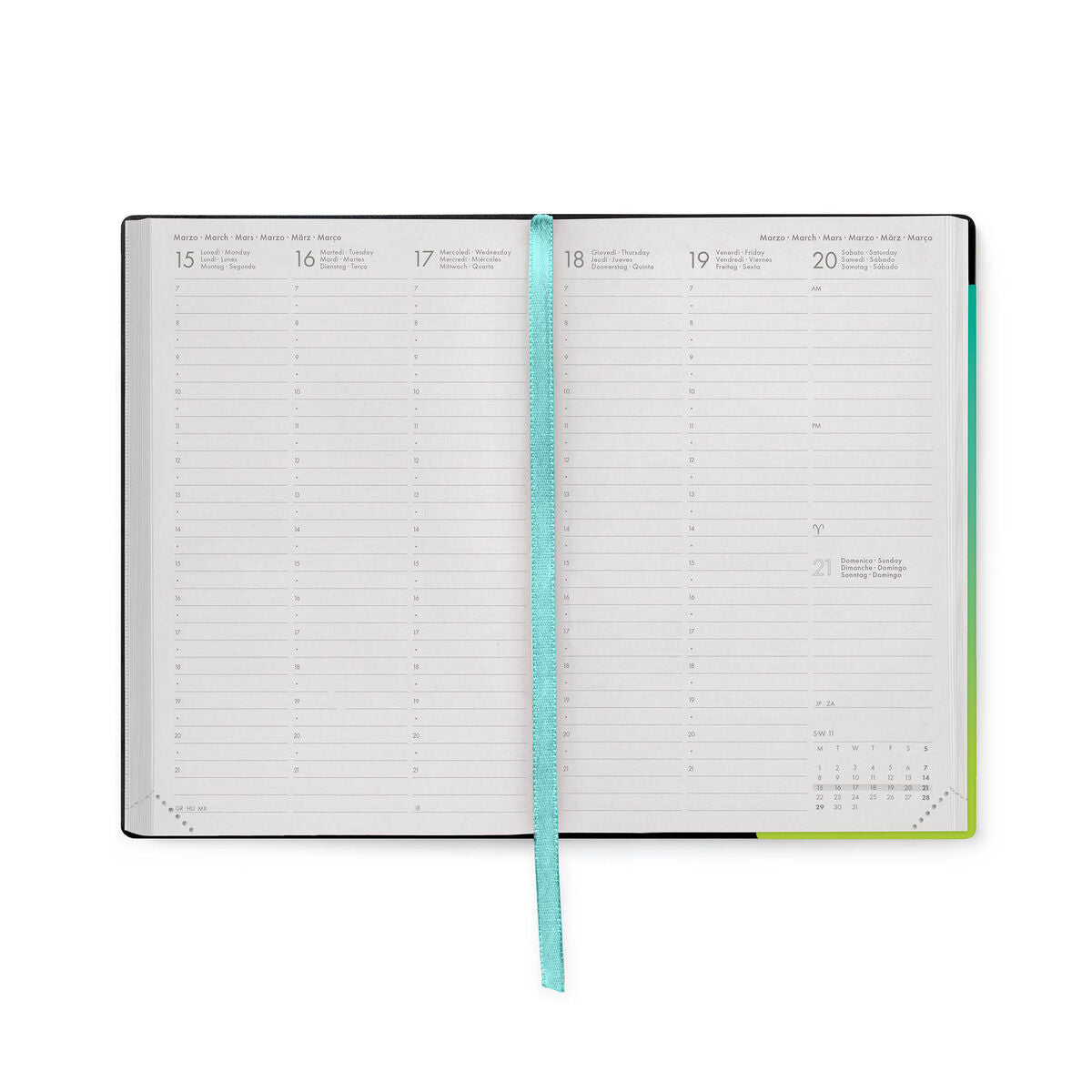 Legami - 12-Month Medium Weekly Günlük 2027 - Shades Green