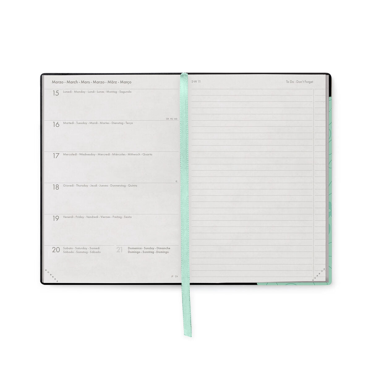 Legami - 12-Month Medium Weekly Günlük ile Defter 2027 - Botanic Garden