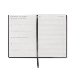 Legami - 12-Month Medium Weekly Günlük ile Defter 2027 - Black Suit
