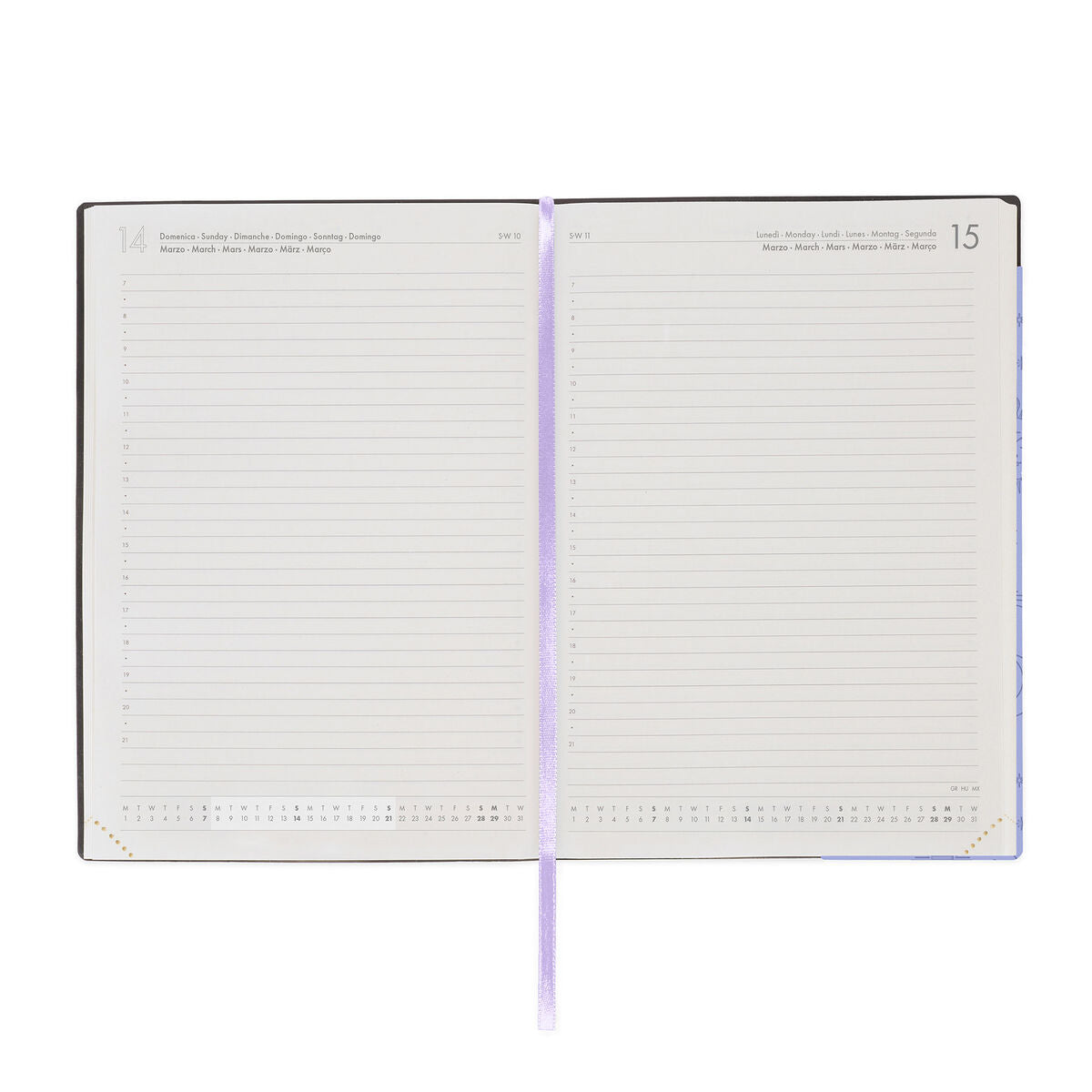 Legami - 12-Month Büyük Daily Günlük 2027 - Cosmic Lilac