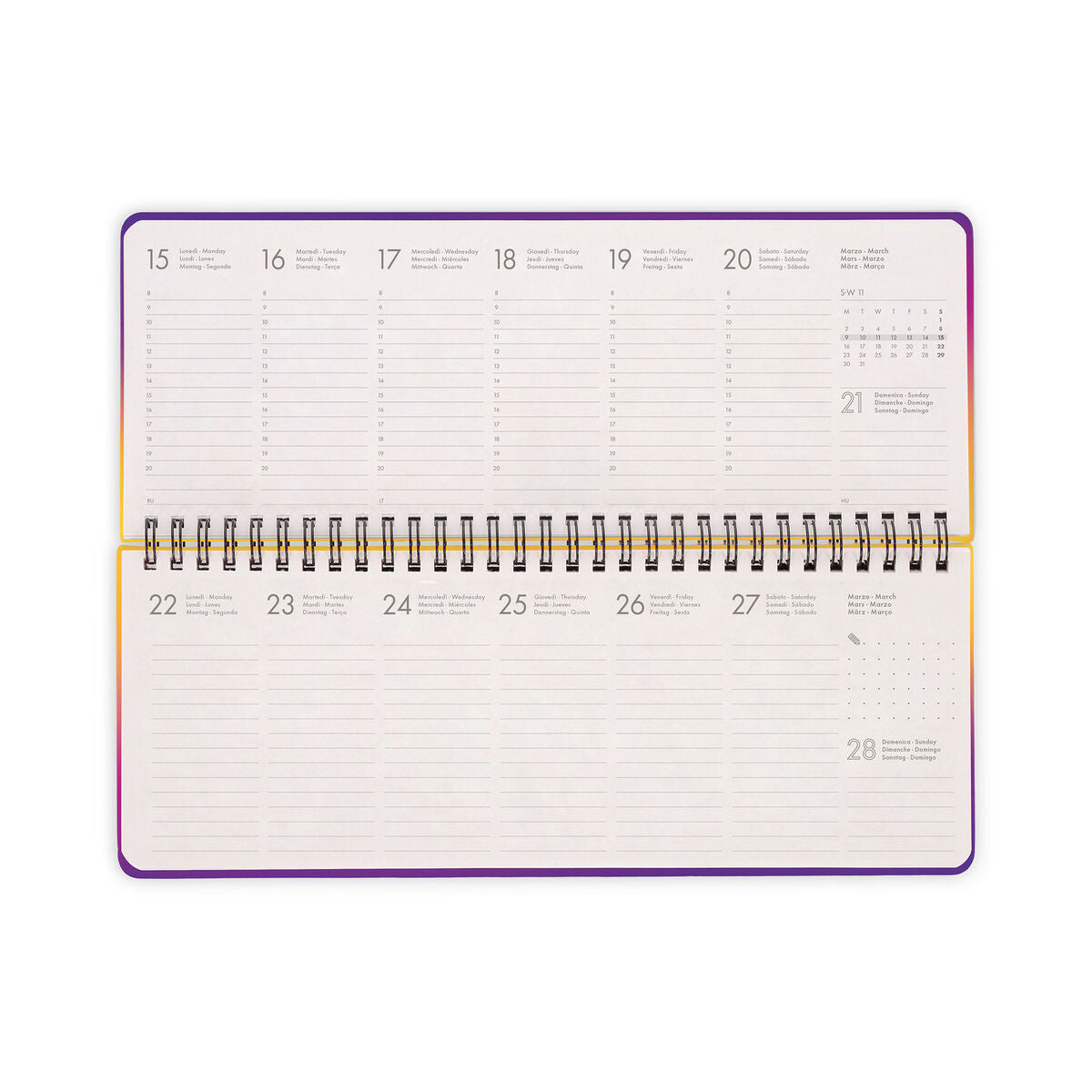 Legami - 13-Month Desk Planner 2027 - Sunset Vibes