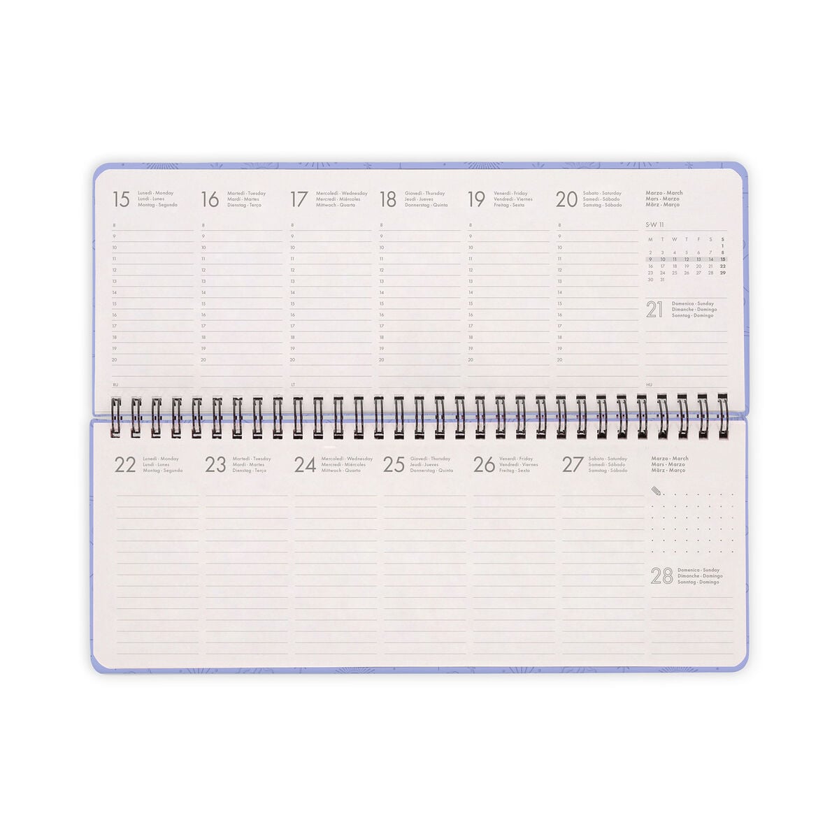 Legami - 13-Month Desk Planner 2027 - Cosmic Lilac
