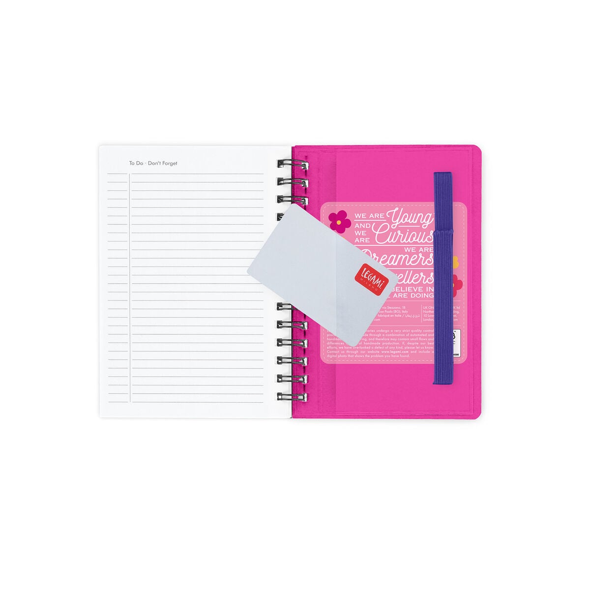 Legami - 12-Month Weekly Günlük - Küçük Spiral-Bound 2027 - Çiçekler