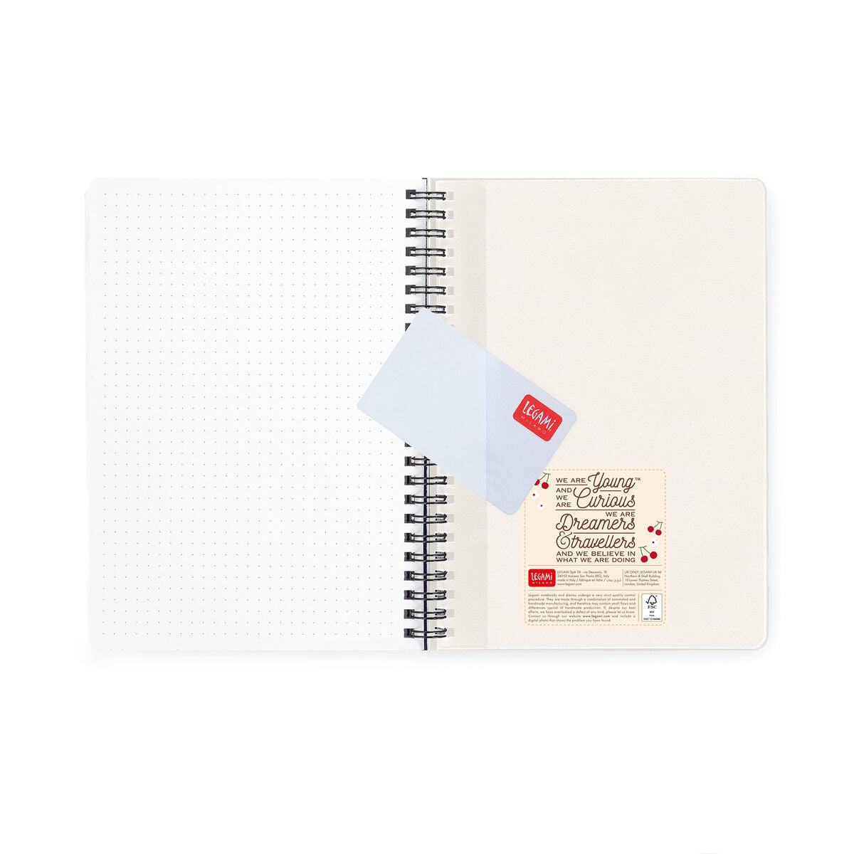 Legami - 12-Month Weekly Günlük - Küçük Spiral-Bound 2027 - Ayıcık White