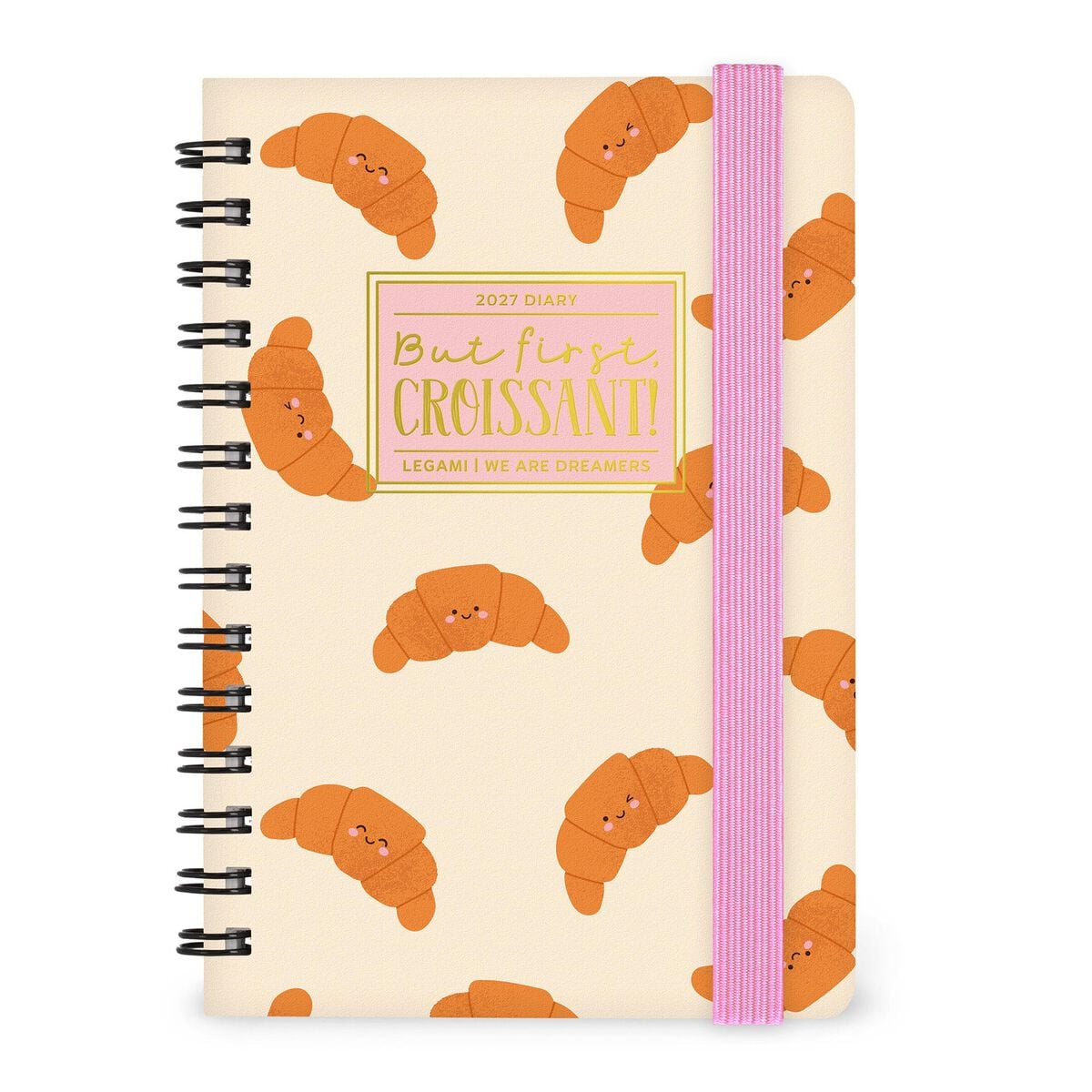 Legami - 12-Month Weekly Günlük - Küçük Spiral-Bound 2027 - Croissant