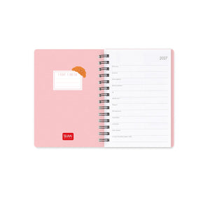 Legami - 12-Month Weekly Günlük - Küçük Spiral-Bound 2027 - Croissant