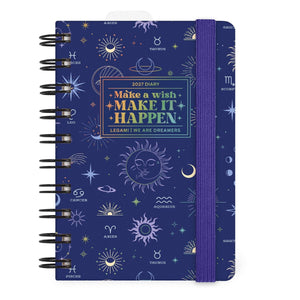Legami - 12-Month Küçük Spiral-Bound Daily Günlük 2027 - Celestial
