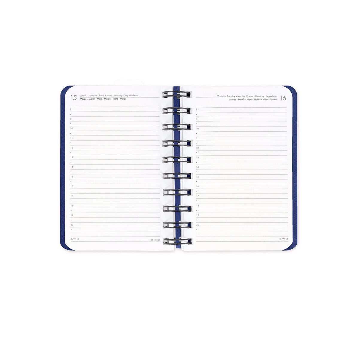 Legami - 12-Month Küçük Spiral-Bound Daily Günlük 2027 - Celestial