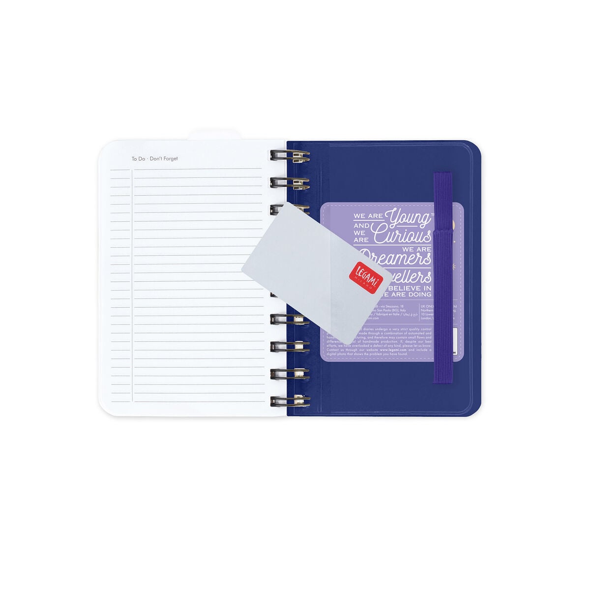 Legami - 12-Month Küçük Spiral-Bound Daily Günlük 2027 - Celestial