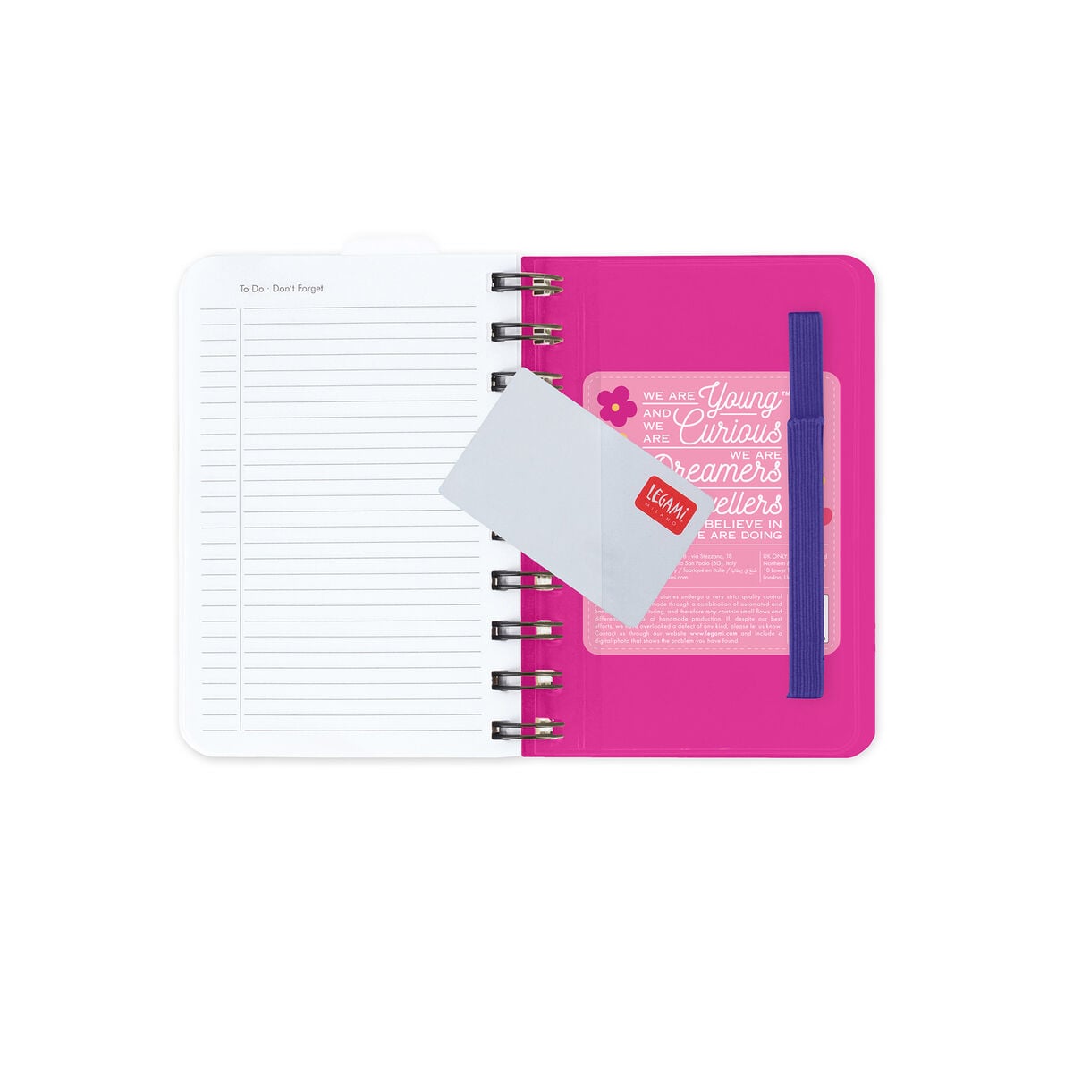 Legami - 12-Month Küçük Spiral-Bound Daily Günlük 2027 - Çiçekler