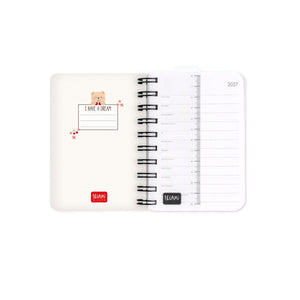 Legami - 12-Month Küçük Spiral-Bound Daily Günlük 2027 - Ayıcık White