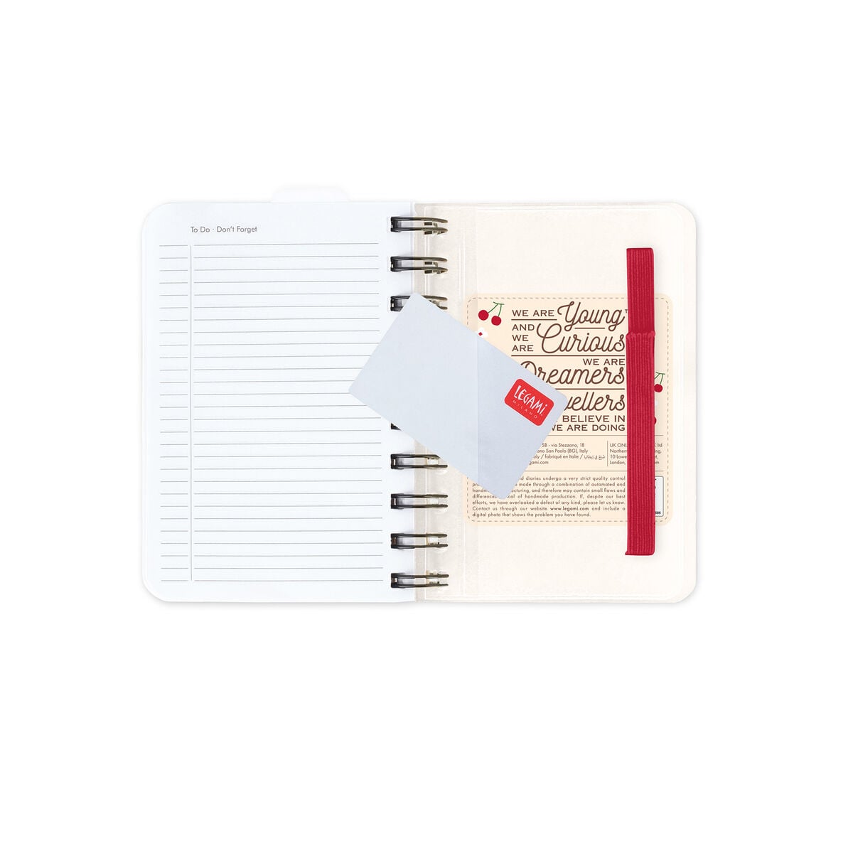 Legami - 12-Month Küçük Spiral-Bound Daily Günlük 2027 - Ayıcık White