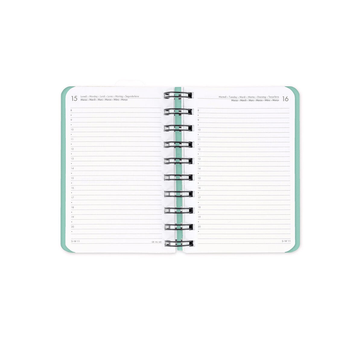 Legami - 12-Month Küçük Spiral-Bound Daily Günlük 2027 - Bee