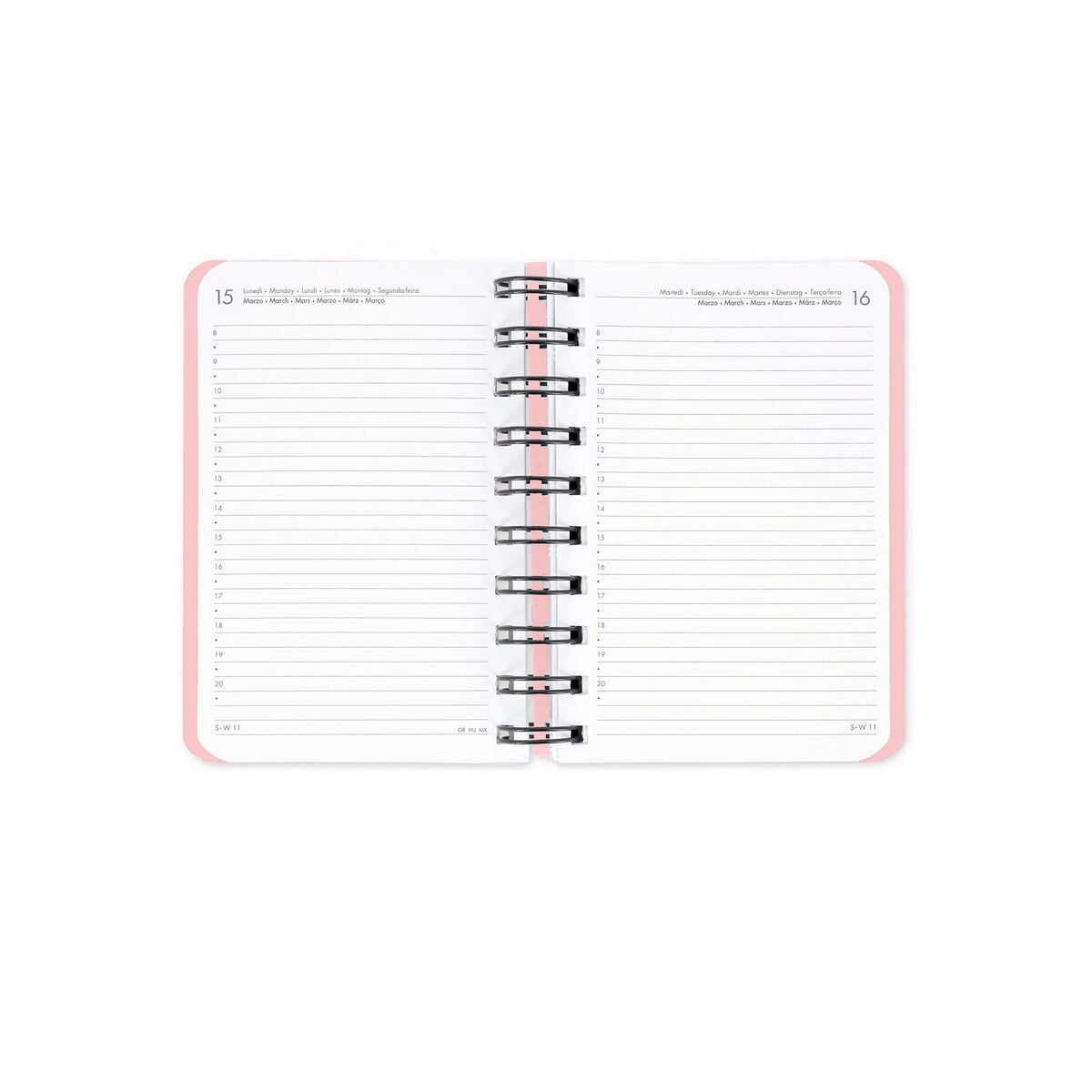 Legami - 12-Month Küçük Spiral-Bound Daily Günlük 2027 - Croissant