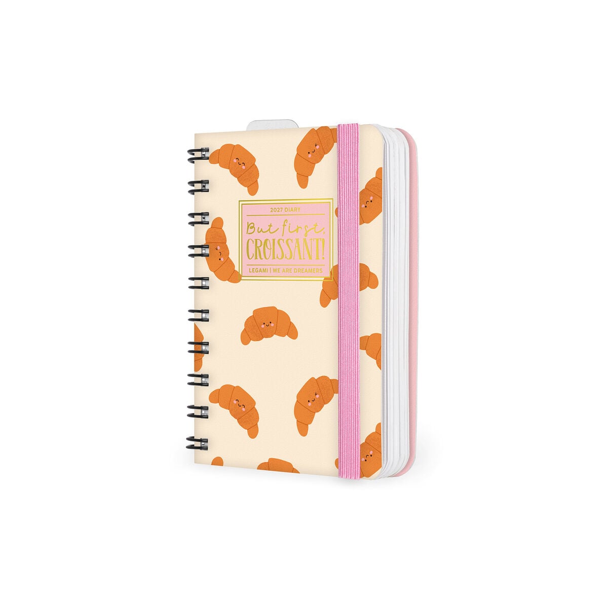 Legami - 12-Month Küçük Spiral-Bound Daily Günlük 2027 - Croissant