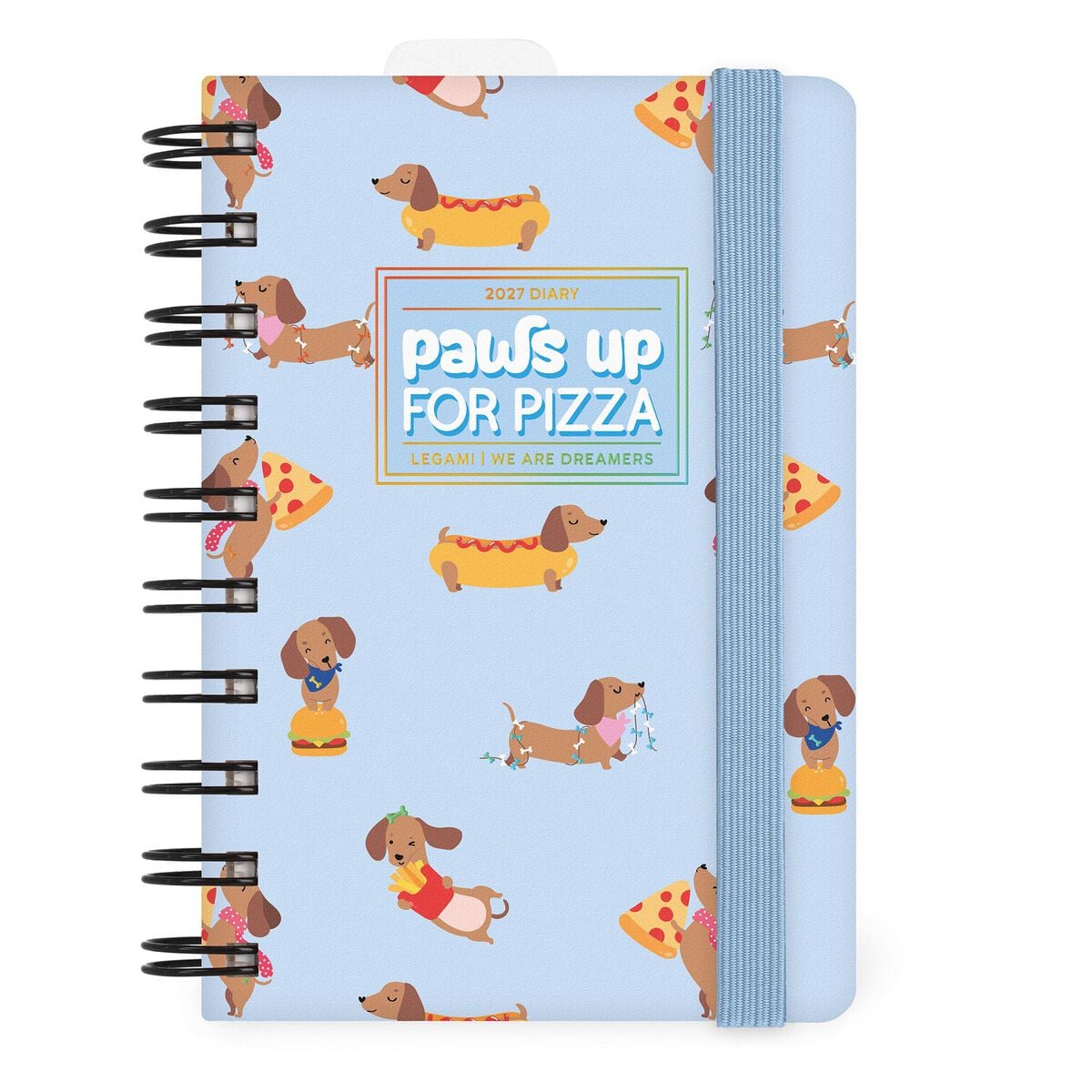 Legami - 12-Month Küçük Spiral-Bound Daily Günlük 2027 - Dachsund