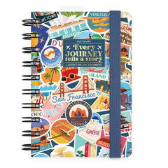 Legami - 12-Month Küçük Spiral-Bound Daily Günlük 2027 - Seyahat Stickers