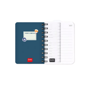Legami - 12-Month Küçük Spiral-Bound Daily Günlük 2027 - Seyahat Stickers