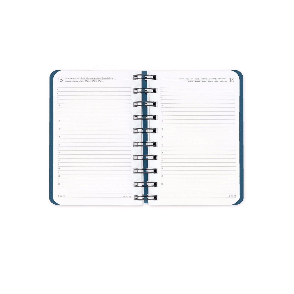 Legami - 12-Month Küçük Spiral-Bound Daily Günlük 2027 - Seyahat Stickers
