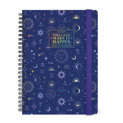 Legami - 12-Month Büyük Spiral-Bound Weekly Günlük 2027 - Celestial
