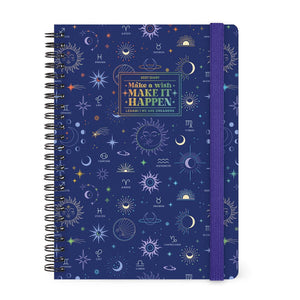 Legami - 12-Month Büyük Spiral-Bound Weekly Günlük 2027 - Celestial