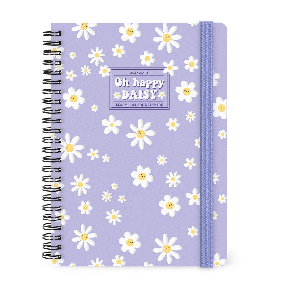 Legami - 12-Month Büyük Spiral-Bound Weekly Günlük 2027 - Daisy