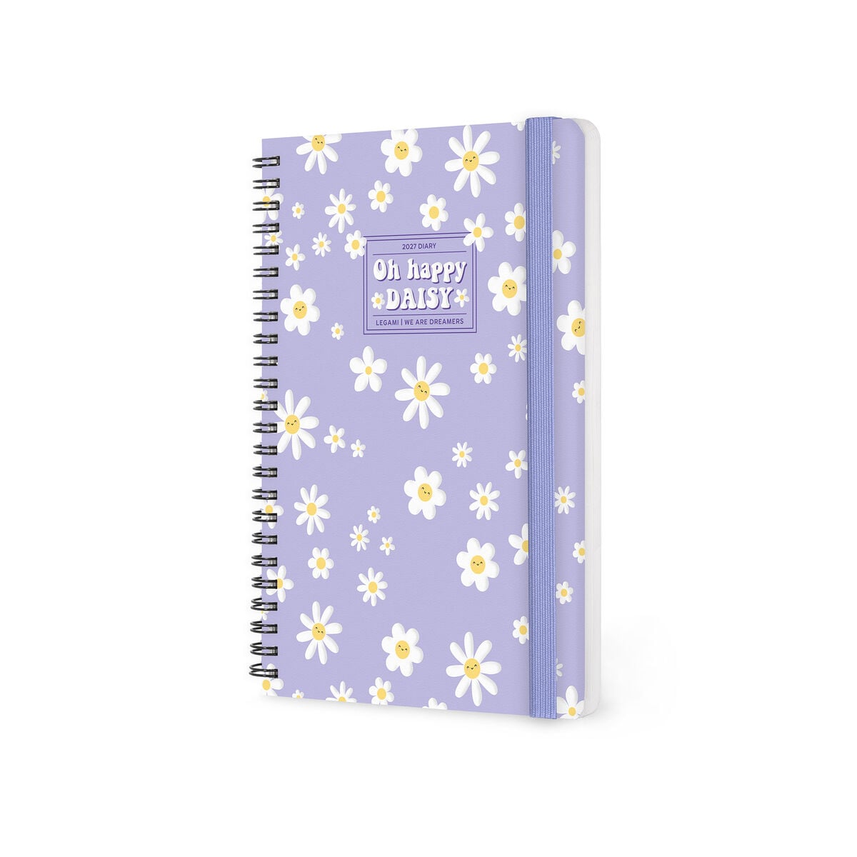Legami - 12-Month Büyük Spiral-Bound Weekly Günlük 2027 - Daisy