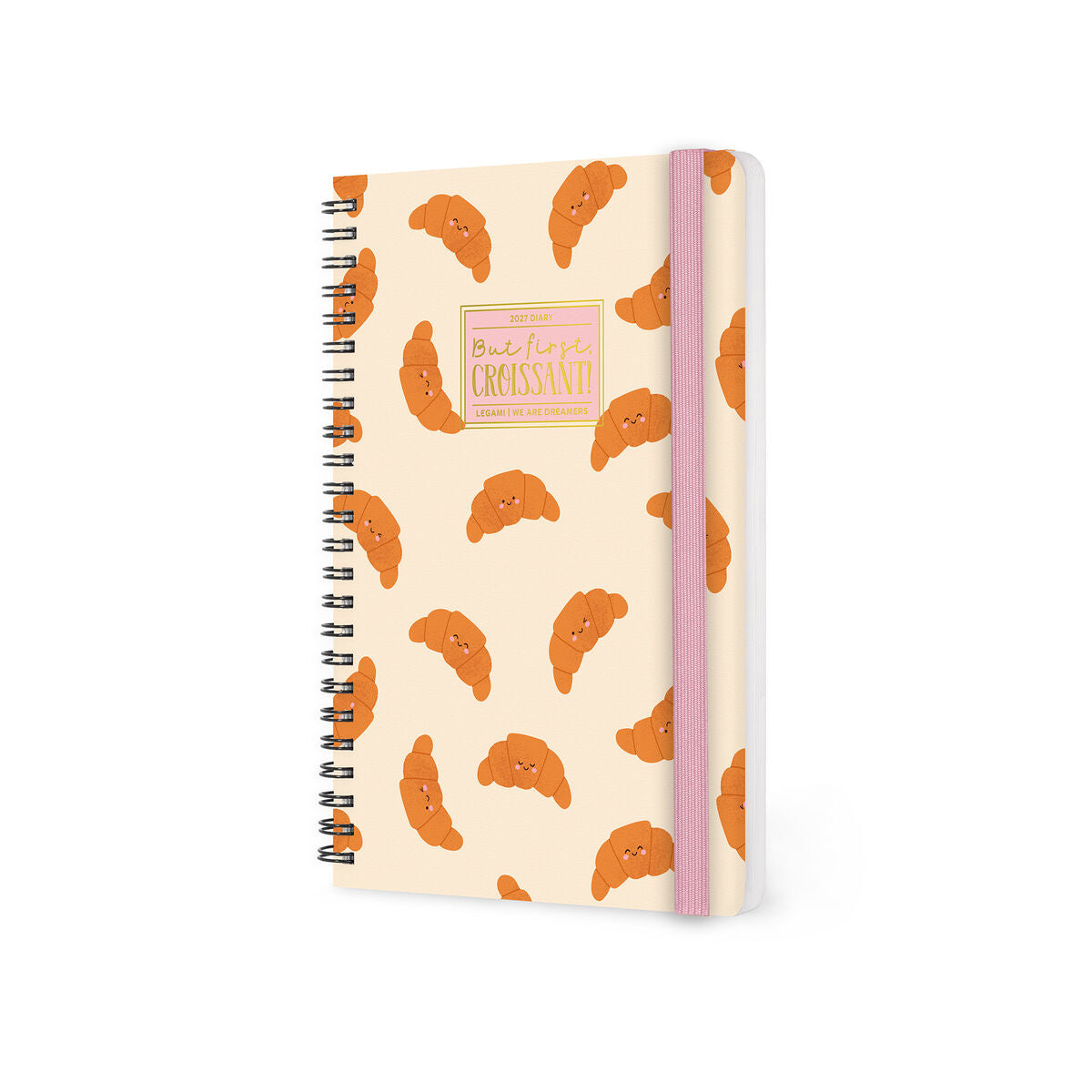 Legami - 12-Month Büyük Spiral-Bound Weekly Günlük 2027 - Croissant