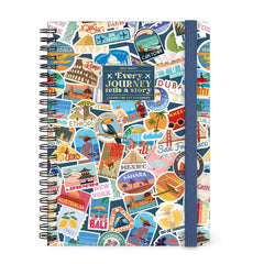 Legami - 12-Month Büyük Spiral-Bound Weekly Günlük 2027 - Seyahat Stickers