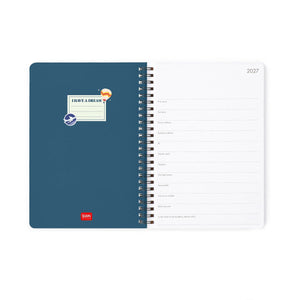 Legami - 12-Month Büyük Spiral-Bound Weekly Günlük 2027 - Seyahat Stickers