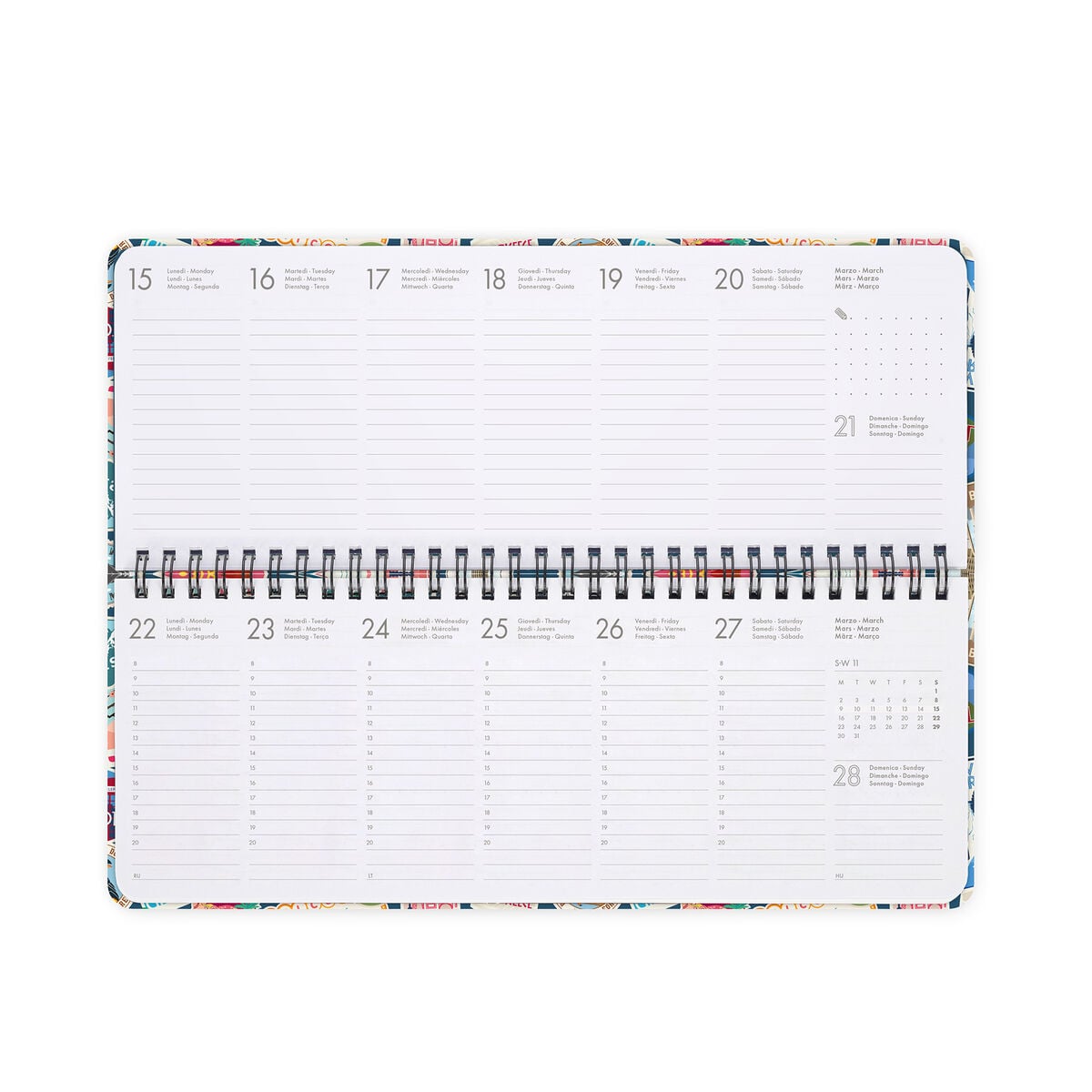 Legami - 12-Month Desk Planner 2027 - Seyahat Stickers