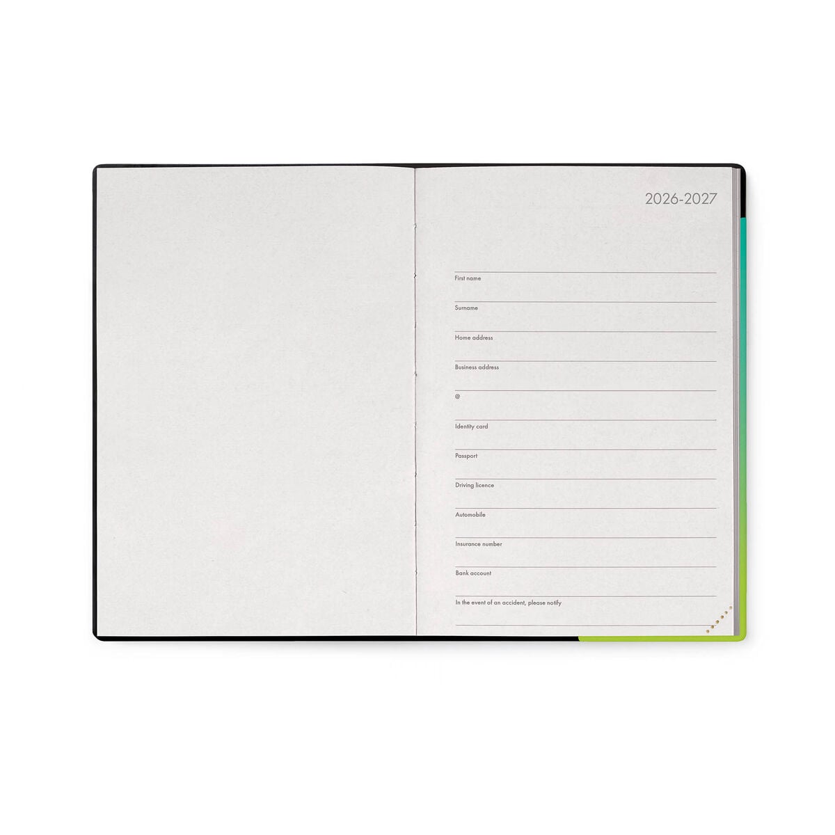 Legami - 16-Month Medium Weekly Günlük 2026/2027 - Shades Green