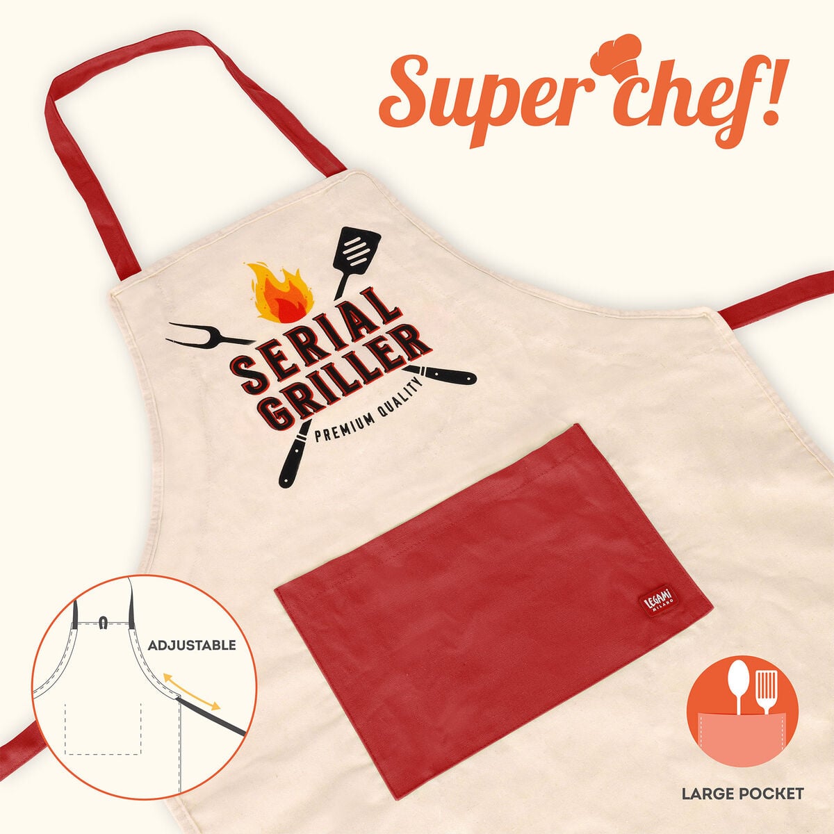 Legami - Serial Griller Küchenschürze - Superkoch