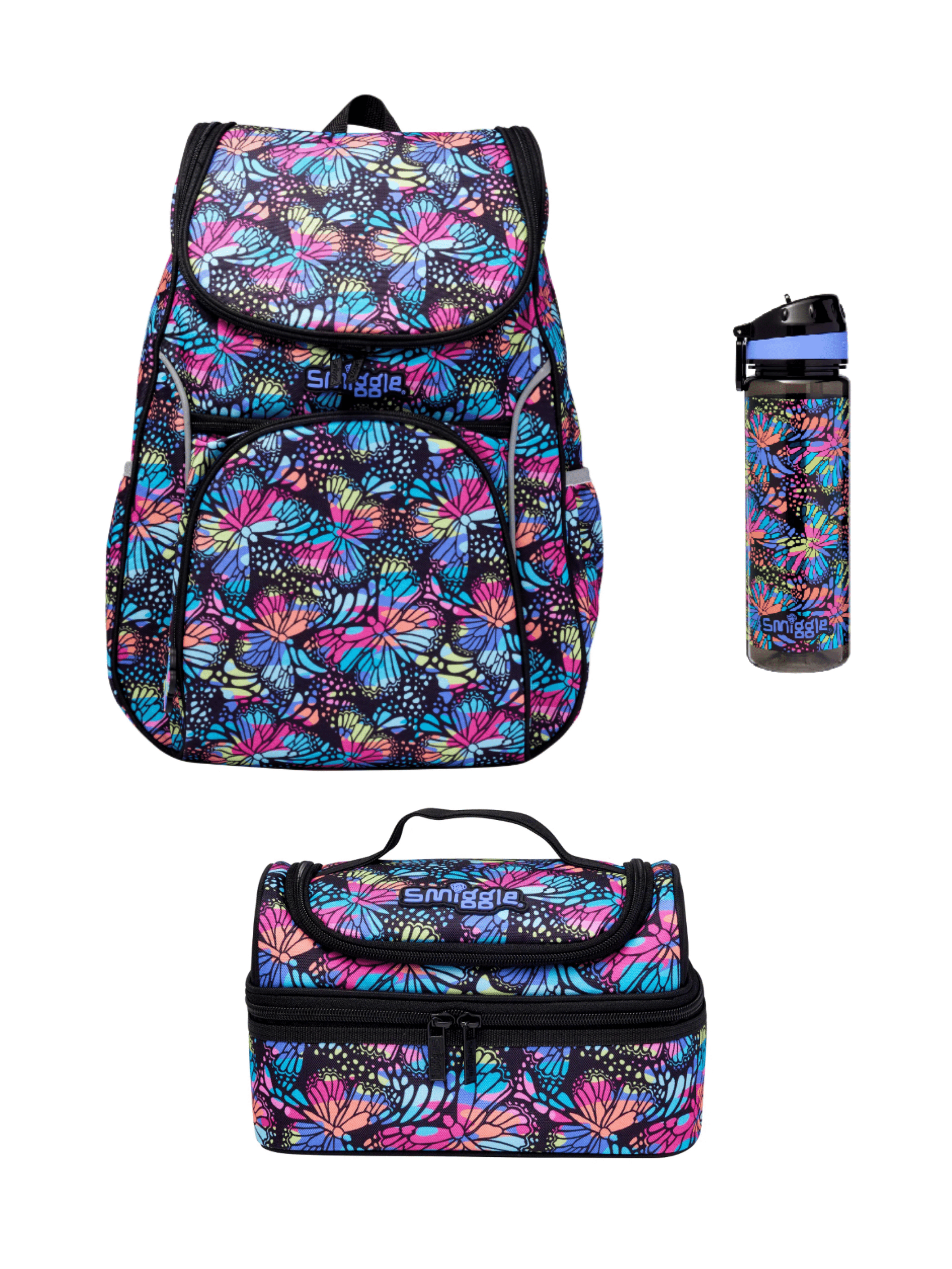 Smiggle - Vivid 3lü Okul Çanta Seti-Dinossi