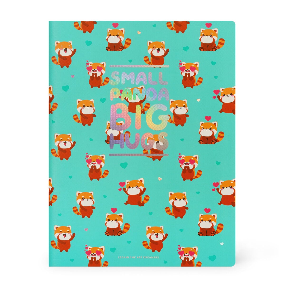 Legami - B5 Lined Defter ile Illustrated Hard Kılıf - Red Panda