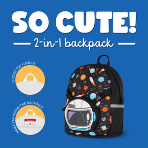 Legami - 2-in-1 Weltraum-Rucksack mit Removable Front Pocket - Sehr süß!