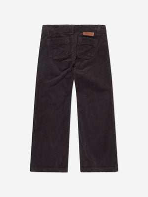 Bonpoint Girls Junon Wide Leg Trousers in Brown