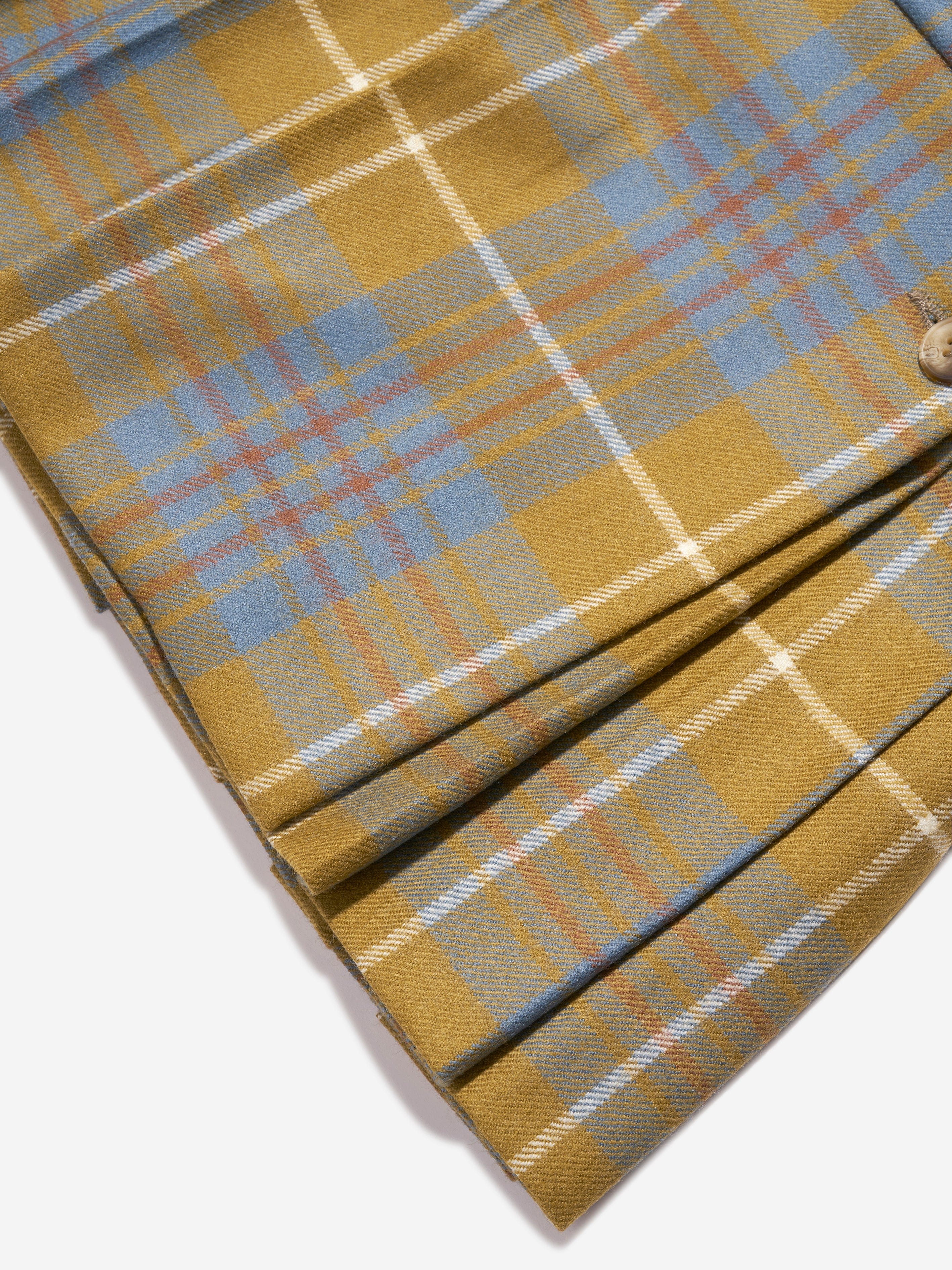 Bonpoint Girls Talissa Wool Tartan Skirt in Brown