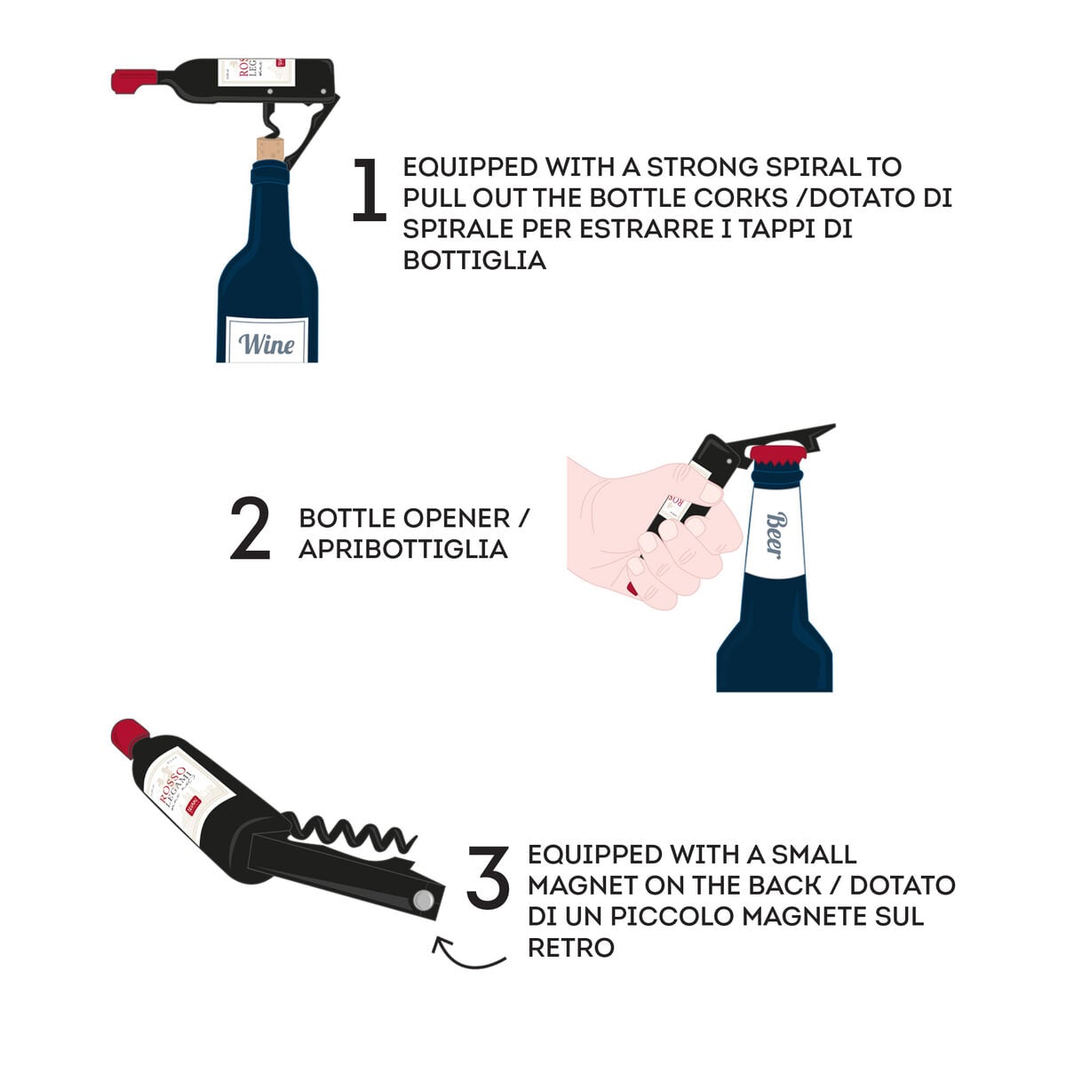 Legami - Wine Lover Şişe Opener
