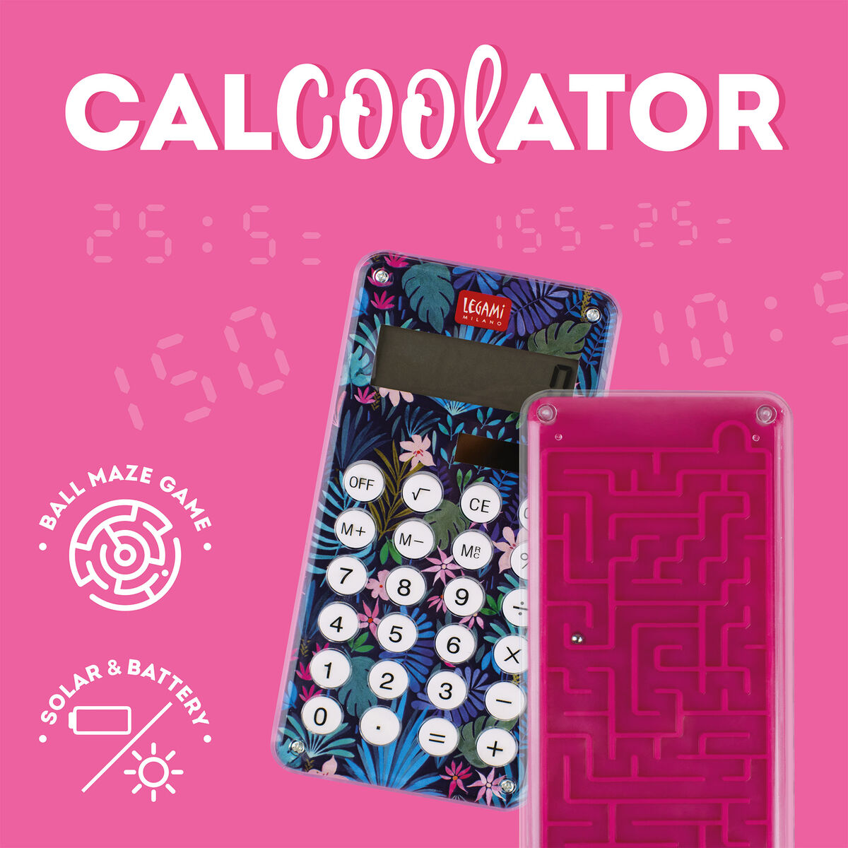 Legami - Flora Calculator ile Labyrinth on Back - Calcoolator
