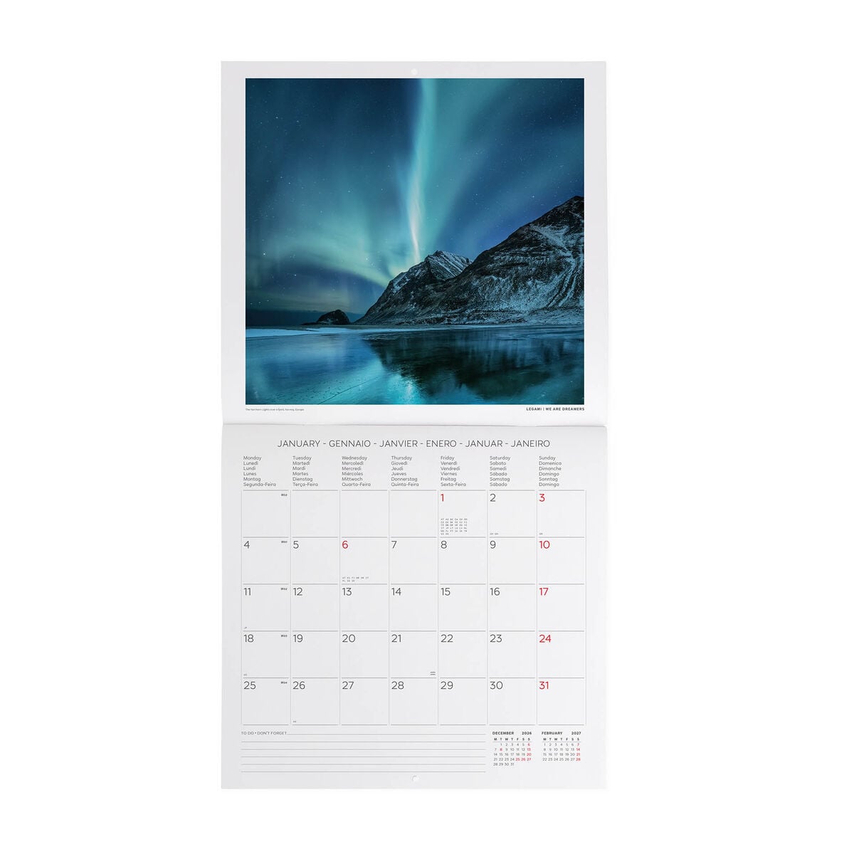Legami - Planet Earth 2027 Wall Takvim - 30 x 29 cm