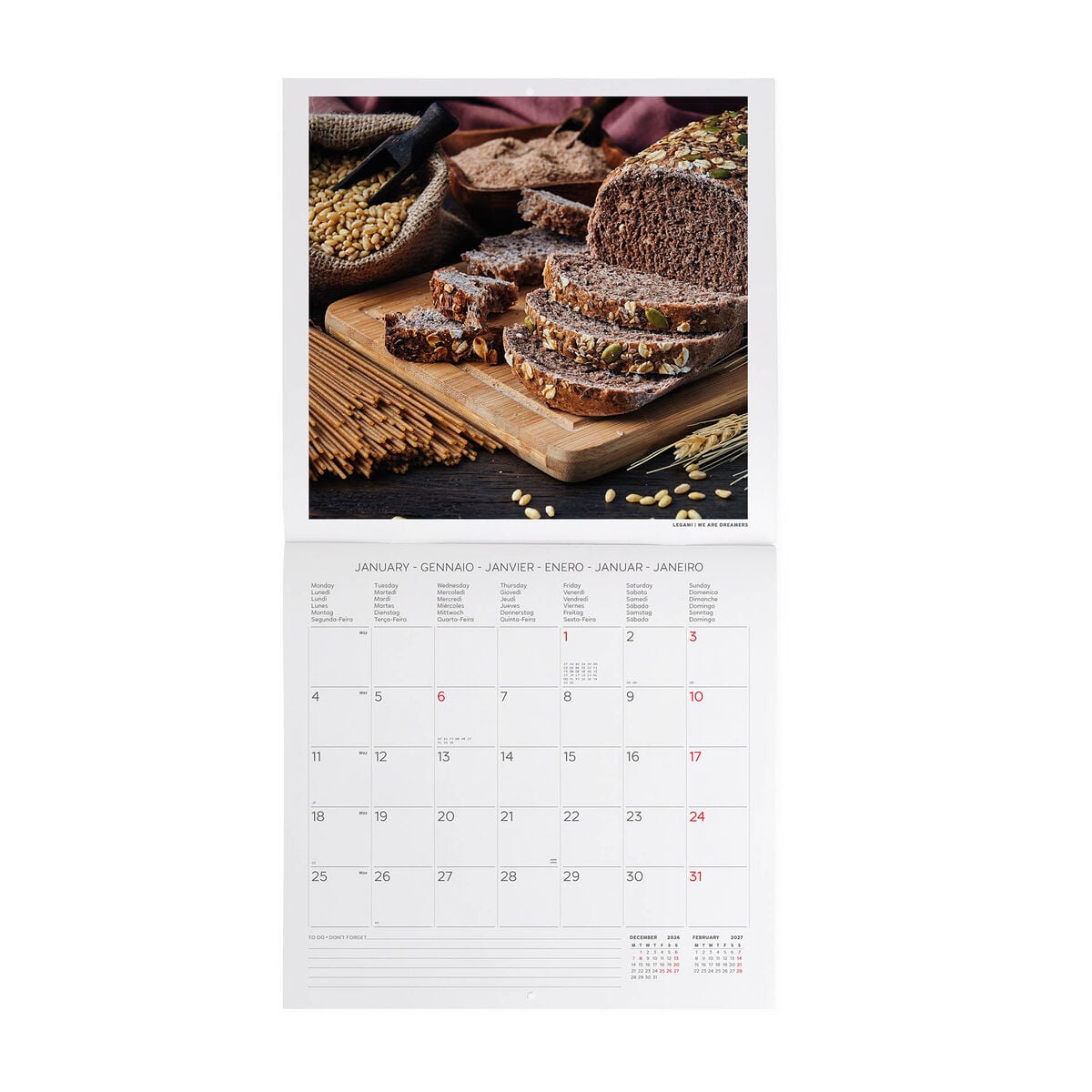 Legami - Kitchen 2027 Wall Takvim - 30 x 29 cm
