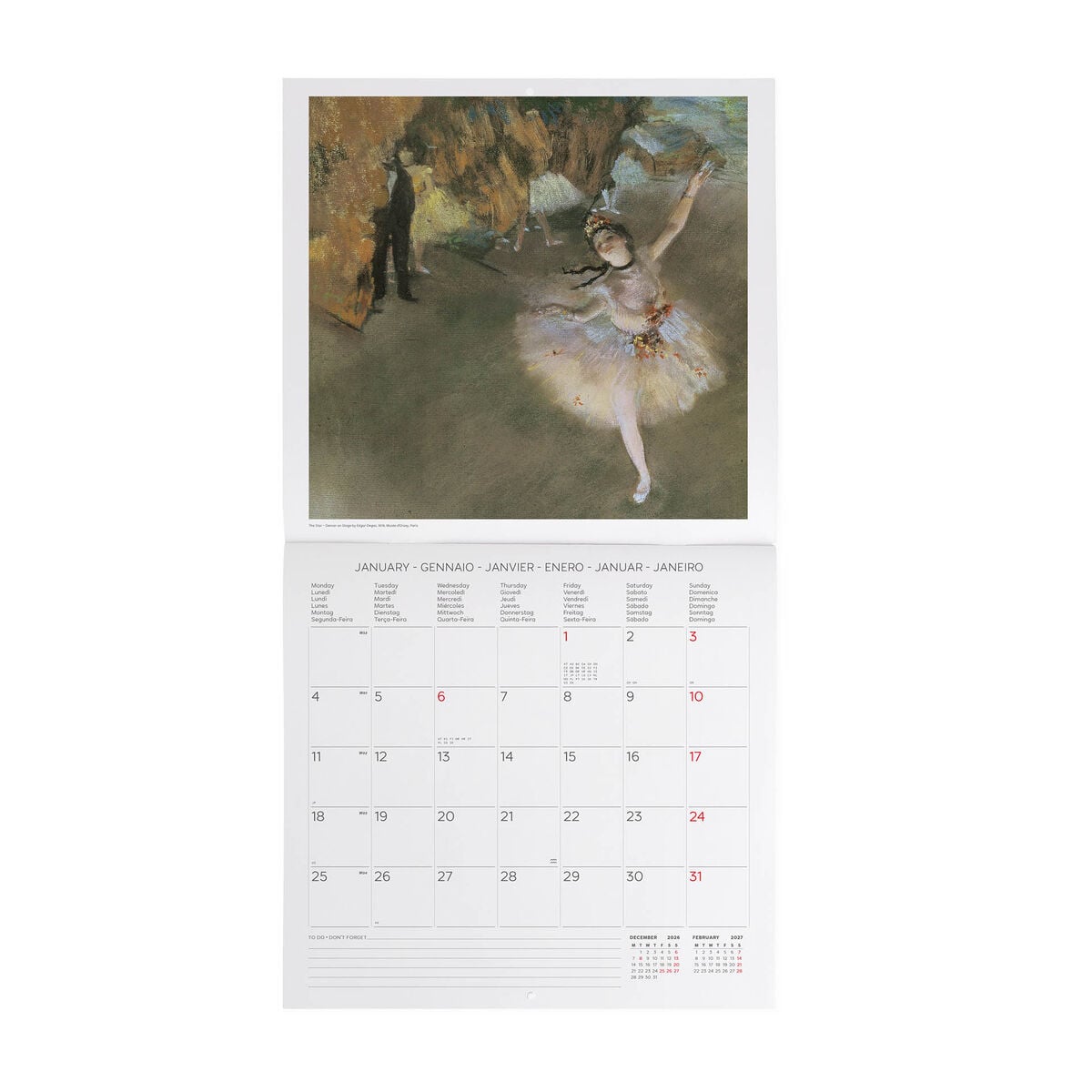 Legami - Impressionists 2027 Wall Takvim - 30 x 29 cm