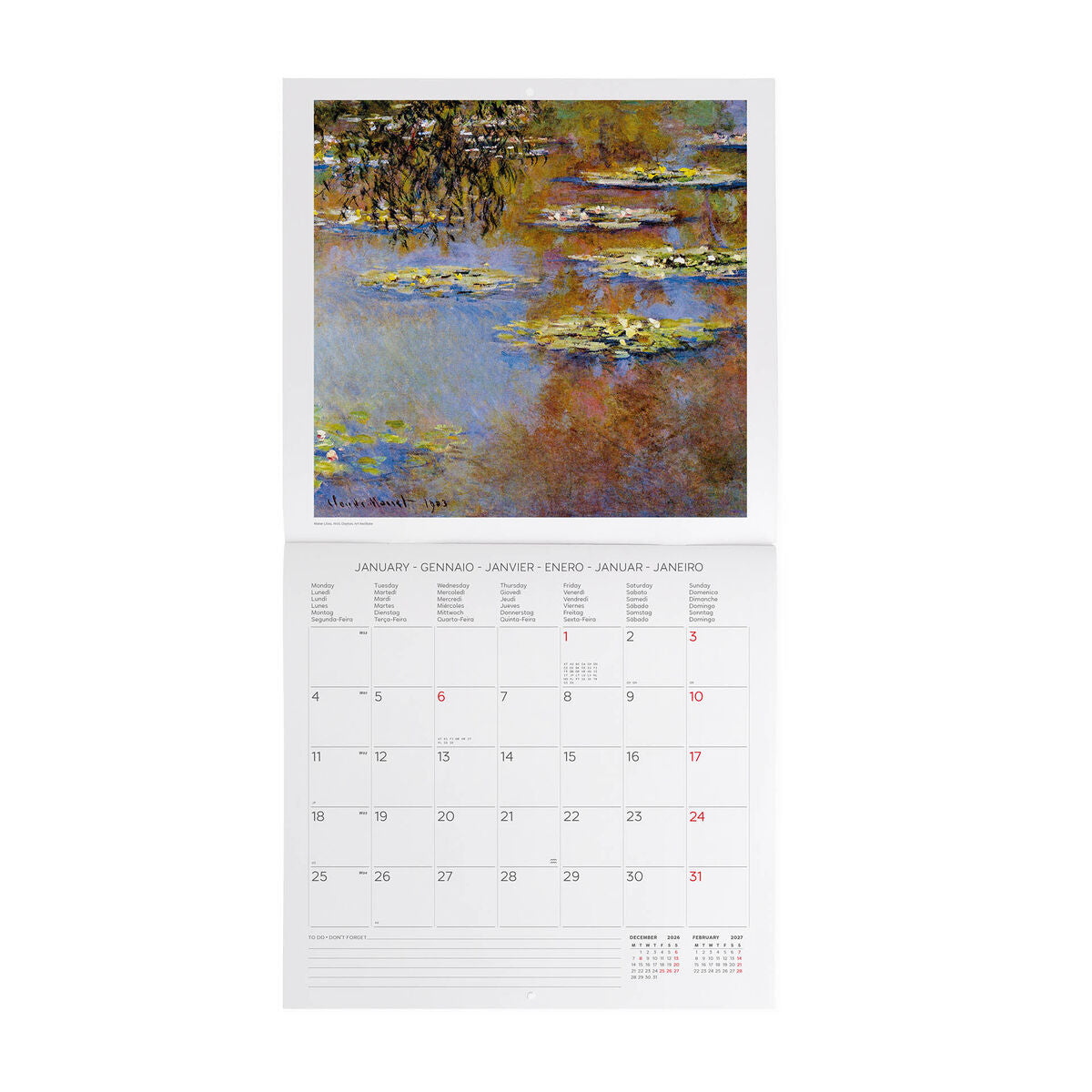 Legami - Monet 2027 Wall Takvim - 30 x 29 cm