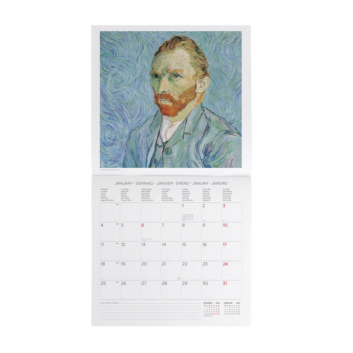 Legami - Vincent Van Gogh 2027 Wall Takvim - 30 x 29 cm