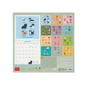 Legami - Dogs World 2027 Wall Takvim - 30 x 29 cm
