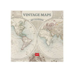 Legami - Vintage Maps 2027 Wall Takvim - 30 x 29 cm