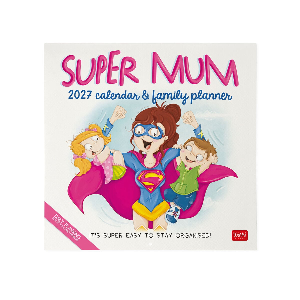 Legami - Süper Mum 2027 Wall Takvim - 30 x 29 cm