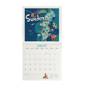 Legami - Let's Seyahat World 2027 Wall Takvim - 30 x 29 cm