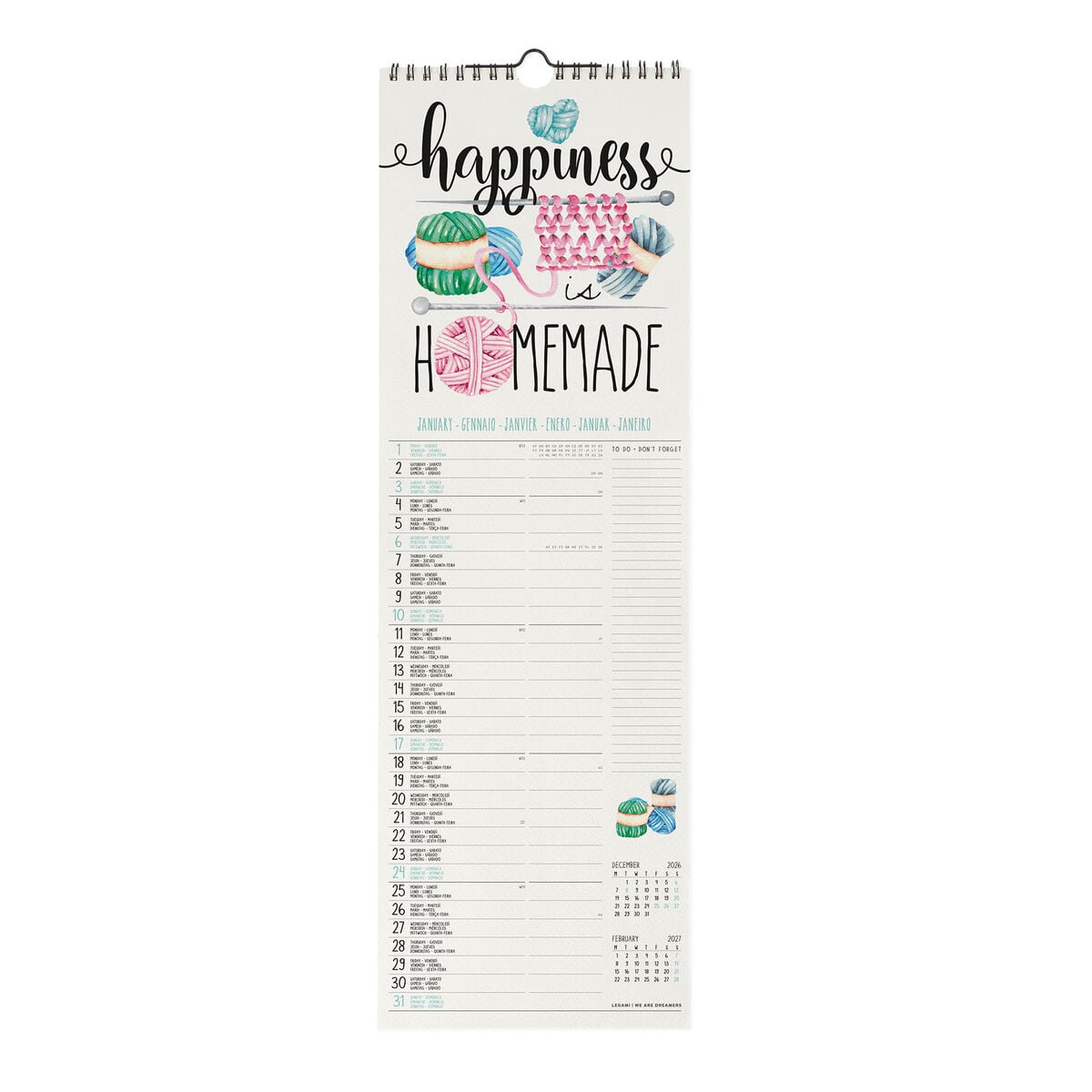 Legami - Aphorisms 27 Wall Takvim - 16 x 49 cm